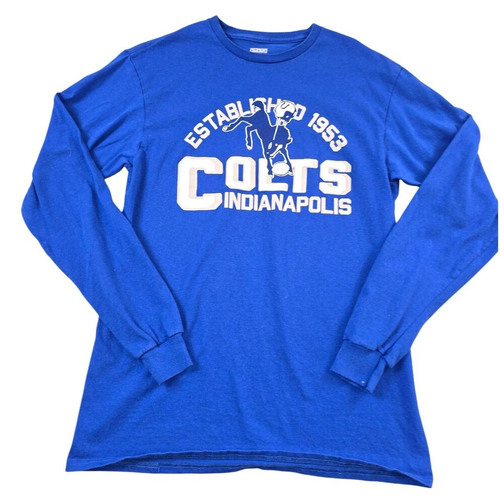 Junk Food Indianapolis Colt Football Long Sleeve Tee Size M